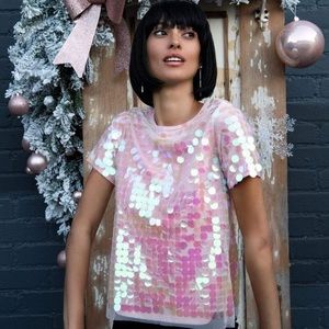 NWOT Anthro Eva Franco Sequin Top